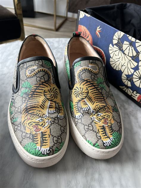 gucci bengal tiger slip ons|gucci dublin bengal tiger.